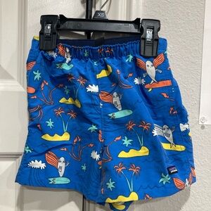 Patagonia Kids' Blue Tropical Surf Shorts